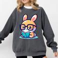 Adorable Book Lover Rabbit With Reading Glasses Cute Premium Comfort Colors Sweatshirt Pepper Adorable Book Lover Rabbit With Reading Glasses Cute Premium Comfort Colors Sweatshirt Pepper
