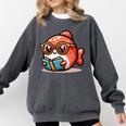 Adorable Book Lover Salmon With Reading Glasses Cute Comfort Colors Sweatshirt Pepper Adorable Book Lover Salmon With Reading Glasses Cute Comfort Colors Sweatshirt Pepper