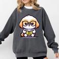 Adorable Book Lover Shih Tzu With Reading Glasses Cute Comfort Colors Sweatshirt Pepper Adorable Book Lover Shih Tzu With Reading Glasses Cute Comfort Colors Sweatshirt Pepper