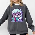 Adorable Book Lover Yeti With Reading Glasses Cute Comfort Colors Sweatshirt Pepper Adorable Book Lover Yeti With Reading Glasses Cute Comfort Colors Sweatshirt Pepper