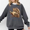 Alligator Snapping Turtle Reading A Book Comfort Colors Sweatshirt Pepper Alligator Snapping Turtle Reading A Book Comfort Colors Sweatshirt Pepper