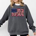 America US Flag Books Library Reading For Book Lover Reader Comfort Colors Sweatshirt Pepper