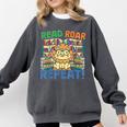 Animals Read Reading Book Library First Day Of School Kids Comfort Colors Sweatshirt Pepper