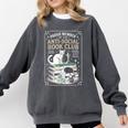 Anti-Social Book-Club Cat Graphic Comfort Colors Sweatshirt Pepper