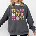 Apple Coquette Bow Books First Day Of School Back To School Comfort Colors Sweatshirt Pepper Apple Coquette Bow Books First Day Of School Back To School Comfort Colors Sweatshirt Pepper