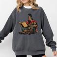 Attila The Hun Reading A Book Comfort Colors Sweatshirt Pepper Attila The Hun Reading A Book Comfort Colors Sweatshirt Pepper