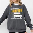 Awesome Bookmobile Driver What's Your Superpower Book Wagon Comfort Colors Sweatshirt Pepper