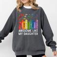 Awesome Like My Daughter Books Floral Proud Mom Women Comfort Colors Sweatshirt Pepper Awesome Like My Daughter Books Floral Proud Mom Women Comfort Colors Sweatshirt Pepper
