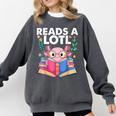 Axolotl Books Readsalotl Reading Bookworm Boys Girls Comfort Colors Sweatshirt Pepper Axolotl Books Readsalotl Reading Bookworm Boys Girls Comfort Colors Sweatshirt Pepper