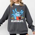 Axolotl Read Book Kawaii Reading Books For Men Women Comfort Colors Sweatshirt Pepper