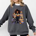 Back To School Afro Melanin Girl Reading Book Bookworm Comfort Colors Sweatshirt Pepper Back To School Afro Melanin Girl Reading Book Bookworm Comfort Colors Sweatshirt Pepper