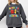 Back To School Checkered Book Pencil Groovy Teacher Student Comfort Colors Sweatshirt Pepper Back To School Checkered Book Pencil Groovy Teacher Student Comfort Colors Sweatshirt Pepper
