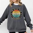 Im With The Banned Book Readers Retro Librarians Teachers Comfort Colors Sweatshirt Pepper