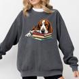 Basset Hound Books Dog Breed Graphic Comfort Colors Sweatshirt Pepper Basset Hound Books Dog Breed Graphic Comfort Colors Sweatshirt Pepper