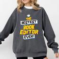 Best Book Editor Job Occupation Premium Tri-Blend Comfort Colors Sweatshirt Pepper