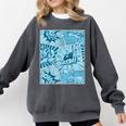 Blue Comic Book Blue Graphic Comfort Colors Sweatshirt Pepper