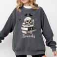 Boo Skeleton Skull Books Halloween Women School Teacher Kid Premium Comfort Colors Sweatshirt Pepper Boo Skeleton Skull Books Halloween Women School Teacher Kid Premium Comfort Colors Sweatshirt Pepper