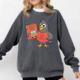 This Is My Book Character Costume- Pigeon Kids Reading Comfort Colors Sweatshirt Pepper