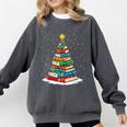 Book Christmas Tree Xmas Lights Book Lover Teacher Librarian Comfort Colors Sweatshirt Pepper Book Christmas Tree Xmas Lights Book Lover Teacher Librarian Comfort Colors Sweatshirt Pepper