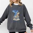 A Book A Day Keeps Reality Away Premium Tri-Blend Comfort Colors Sweatshirt Pepper