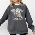 Book Dinosaur Bookworm T-Rex Dino Reading Books Book Comfort Colors Sweatshirt Pepper