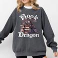 Book Dragon Book Lover Bookworm Book Reader Librarian Comfort Colors Sweatshirt Pepper