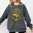 Book Dragon Reading Books Bookworm Fantasy Comfort Colors Sweatshirt Pepper Book Dragon Reading Books Bookworm Fantasy Comfort Colors Sweatshirt Pepper