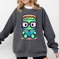 Book Lover Frankenstein's Monster With Reading Glasses Comfort Colors Sweatshirt Pepper Book Lover Frankenstein's Monster With Reading Glasses Comfort Colors Sweatshirt Pepper