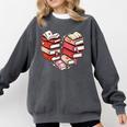 Book Lover Heart Shape Reading Librarian Valentine Men Women Comfort Colors Sweatshirt Pepper Book Lover Heart Shape Reading Librarian Valentine Men Women Comfort Colors Sweatshirt Pepper