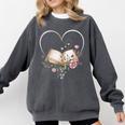 Book Lover Heart Shaped Reading Art Librarian Comfort Colors Sweatshirt Pepper Book Lover Heart Shaped Reading Art Librarian Comfort Colors Sweatshirt Pepper