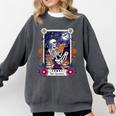 Book Lover Tarot Card The Reader Mystic Skeleton Comfort Colors Sweatshirt Pepper