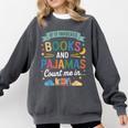 Book Lovers Reading Bedtime Cozy Pajama For Librarians Comfort Colors Sweatshirt Pepper