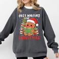 Book Reading Just Waiting For Christmas Gingerbread Comfort Colors Sweatshirt Pepper Book Reading Just Waiting For Christmas Gingerbread Comfort Colors Sweatshirt Pepper