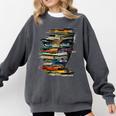 Book Women Graphic Art Colorful Eyes Comfort Colors Sweatshirt Pepper