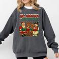 All Booked For Christmas Book Lover Comfort Colors Sweatshirt Pepper