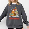 All Booked For Christmas Gingerbread Christmas Tree Book Kid Comfort Colors Sweatshirt Pepper All Booked For Christmas Gingerbread Christmas Tree Book Kid Comfort Colors Sweatshirt Pepper