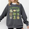 ALL Booked For St Patricks Day Bookish Leprechaun Bookworm Comfort Colors Sweatshirt Pepper
