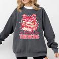 All Booked For Valentine Cute Pink Book Lover Aesthetic Comfort Colors Sweatshirt Pepper