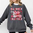 All Booked For Valentines Book Coffee Teacher Women Comfort Colors Sweatshirt Pepper