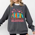 All Booked For Valentines Book Lover Valentine's Day Comfort Colors Sweatshirt Pepper