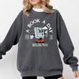 Bookish Mental Health Book A Day Retro Read More Book Comfort Colors Sweatshirt Pepper