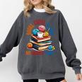 Books Coffee & Yarn Lover My Favorite Things Comfort Colors Sweatshirt Pepper