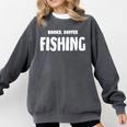 Books Coffee Fishing Comfort Colors Sweatshirt Pepper