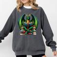 Books Dragon Reading Book Comfort Colors Sweatshirt Pepper