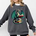 Books Dragon Reading Book Lover Comfort Colors Sweatshirt Pepper Books Dragon Reading Book Lover Comfort Colors Sweatshirt Pepper