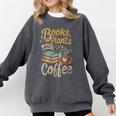 Books Plants And Coffee Growing Plant Gardening Planting Comfort Colors Sweatshirt Pepper