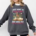 Books And My Savannah Cat Owner Savannah Cat Lover Comfort Colors Sweatshirt Pepper