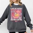I Like My Books Spicy And My Coffee Icy Librarian Comfort Colors Sweatshirt Pepper