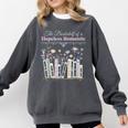 The Bookshelf Of a Hopeless Romantic Rom-Com Reading Bookish Comfort Colors Sweatshirt Pepper