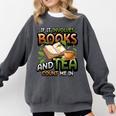 Bookworm If It Involves Books And Tea Lover Reading Premium Tri-Blend Comfort Colors Sweatshirt Pepper